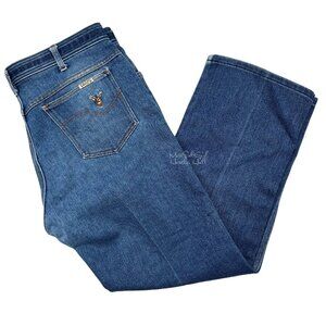 Vtg 70's Chaps Taylor Togs Stretch USA Made Embroidered Deer Relaxed Fit Jeans